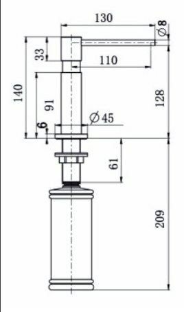 Кухонный дозатор для жидкого мыла ALLENDORF AD-7901 Brushed Nickeld (вид 3) Кухонный дозатор для жидкого мыла ALLENDORF AD-7901 Brushed Nickeld (фото, вид 3)